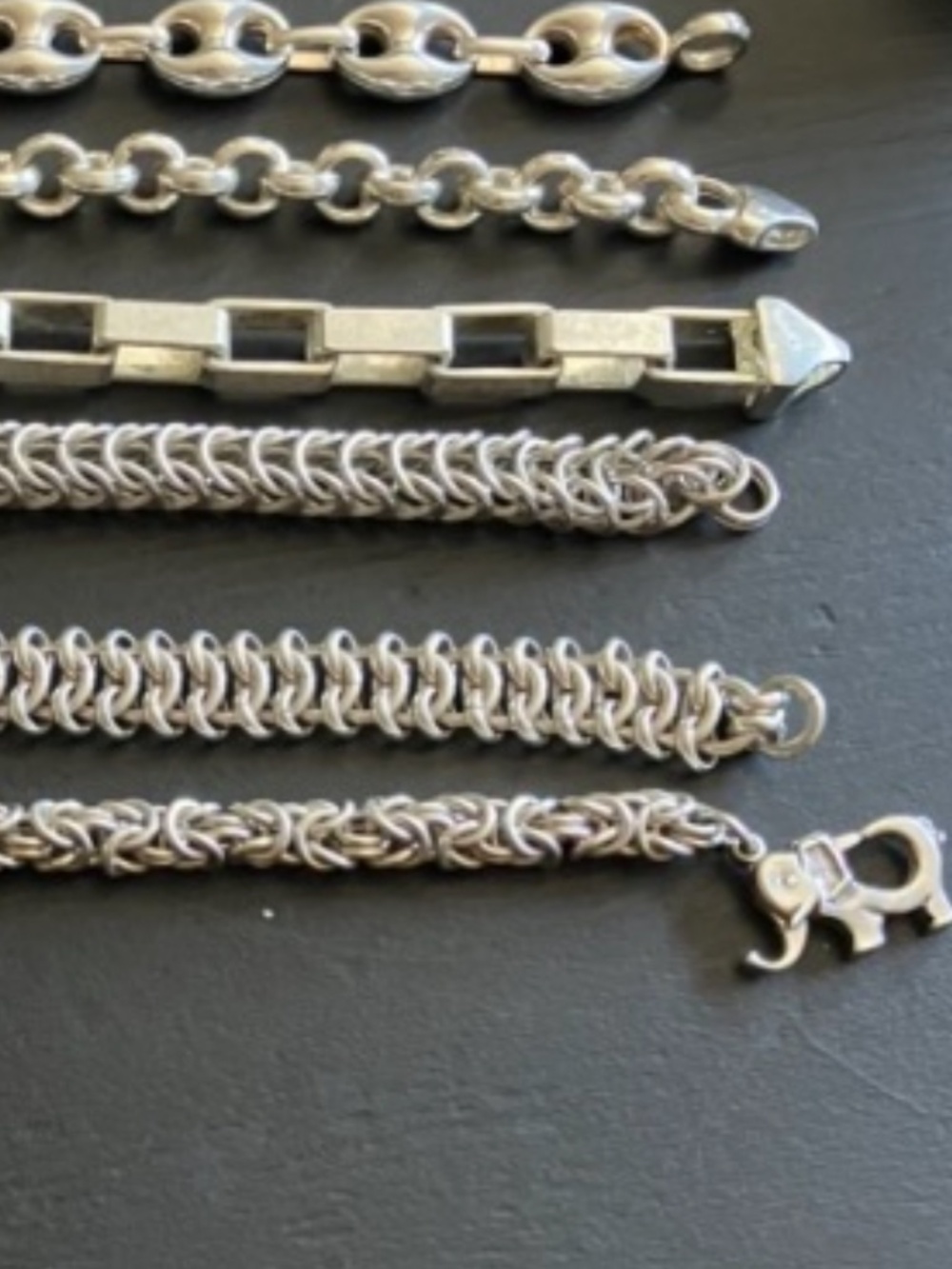 6 Piece Sterling Silver Bracelet Collection